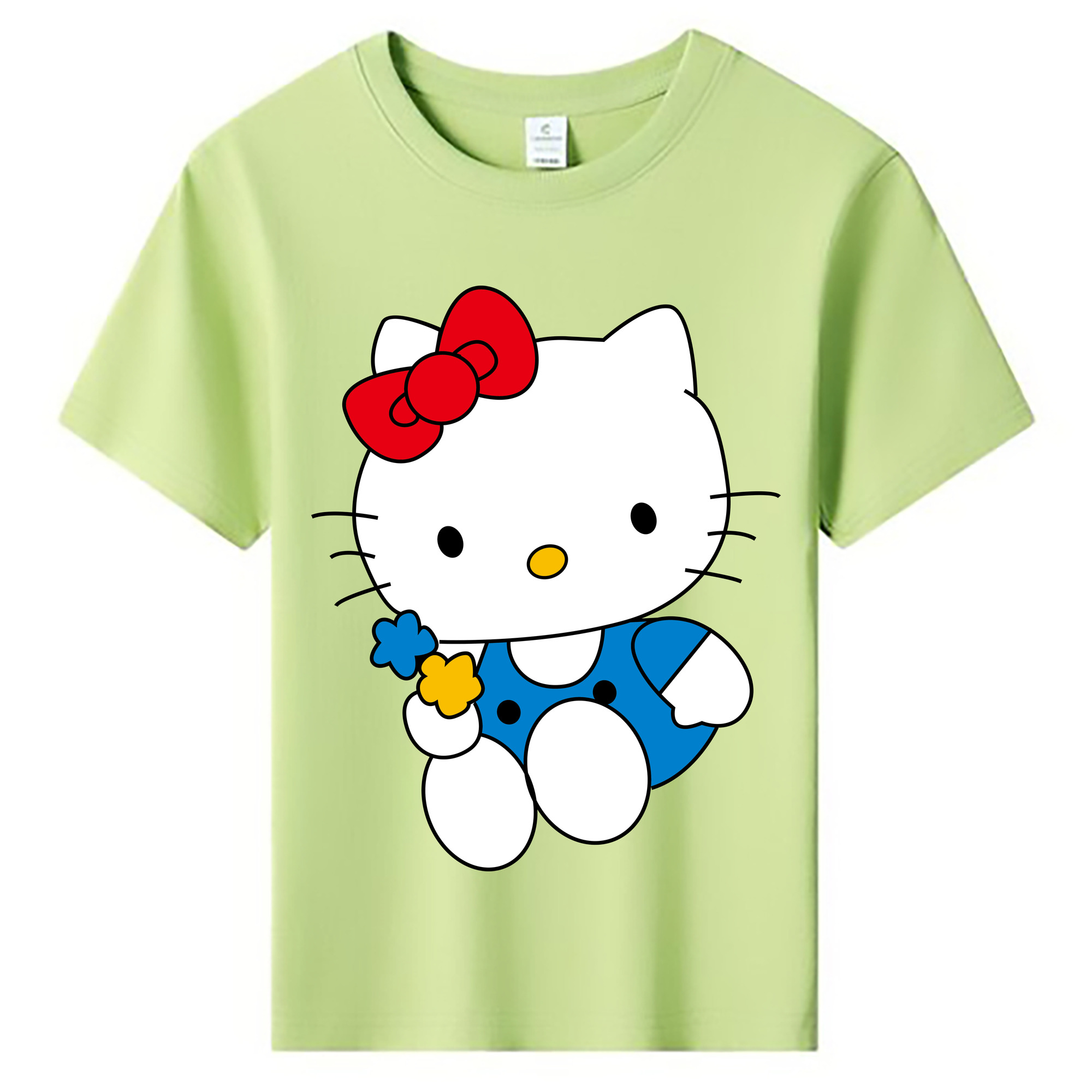 （画像用） Hello Kitty ハローキティ 綿100％キッズTシャツ（フロントプリント）
